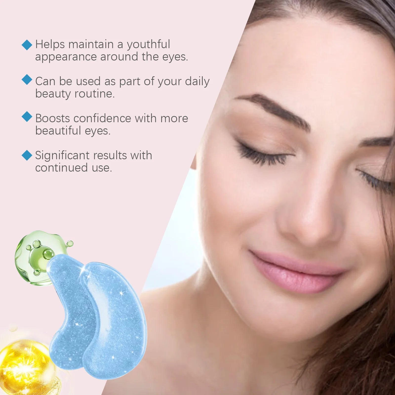 Eye Mask Provides Daily Care for the Skin around the Eyes Moisturizing Comfortable Natural Shiny Texture Easy Absorb