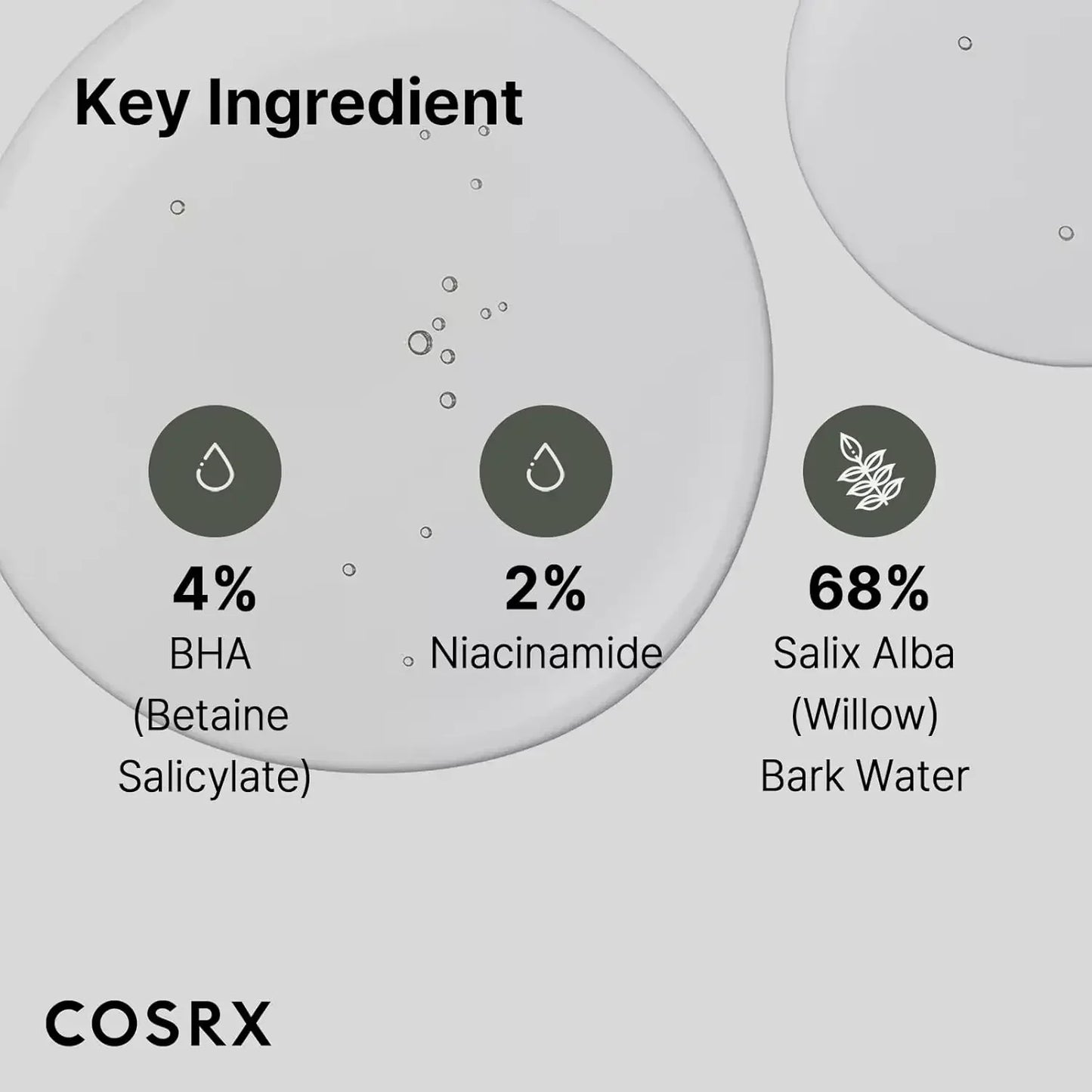 Cosrx BHA Blackhead Power Removal Snail Essence BHA Salicylic Acid Cleaning Pores Moisturizing 100ML Dark Spot Remover for Face