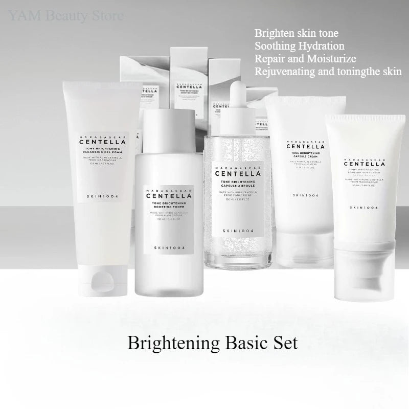 Korean Centella Series Set Face Foam, Acne Toning Toner,Ampoule,Soothing Cream,Stick Mask,Cleansing Oil Basic Skin Care Full Set