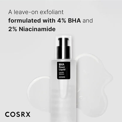 Cosrx BHA Blackhead Power Removal Snail Essence BHA Salicylic Acid Cleaning Pores Moisturizing 100ML Dark Spot Remover for Face