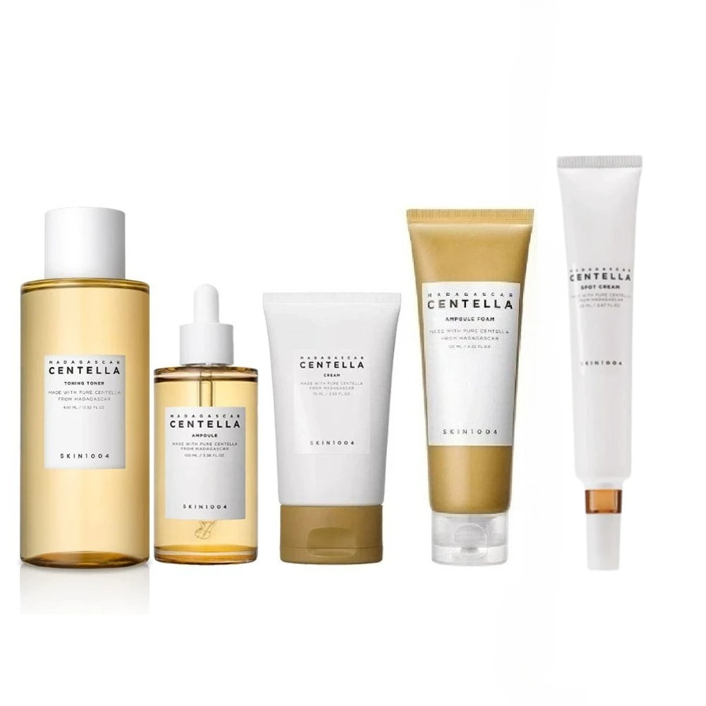Korean Centella Series Set Face Foam, Acne Toning Toner,Ampoule,Soothing Cream,Stick Mask,Cleansing Oil Basic Skin Care Full Set