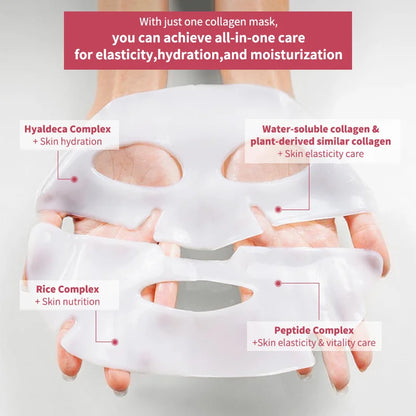 Korean Bio Collagen Anti-Aging Face Mask Hyaluronic Acid Deep Hydrating Moisturizing Whitening Lightening Facial Skin Care